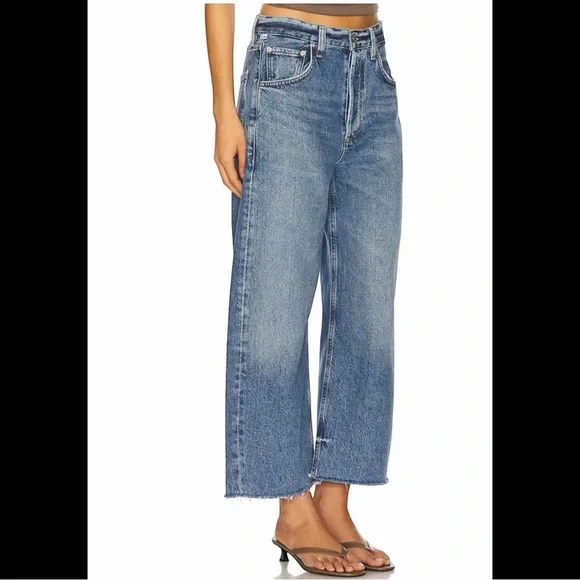 Citizens Of Humanity Ayla Barrel Bow Leg Jean in Telegraph Raw Hem 27 - Picture 5 of 16